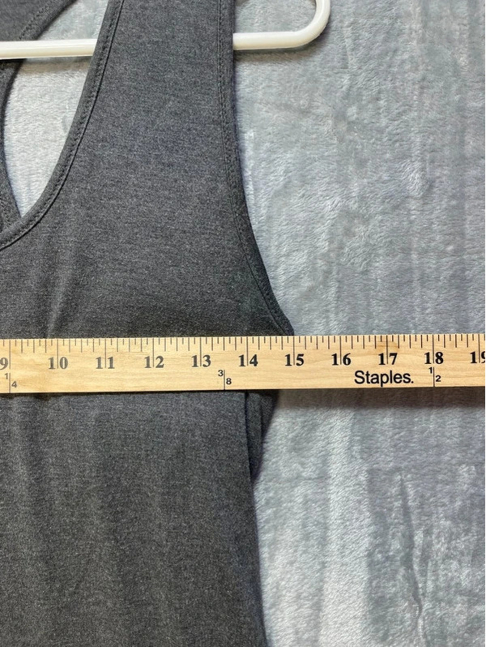 Athleta Women's Small Gray Tencel Lyocell Racerback Built In Bra Dress - Picture 5 of 6